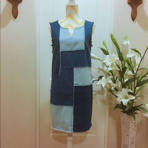 Nanette Lepore  Patchwork denim dress